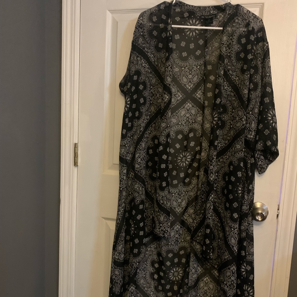 Silky long cardigan